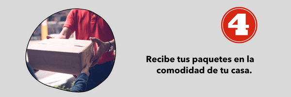 Recibe tus paquetes en la comodidas de tu casa